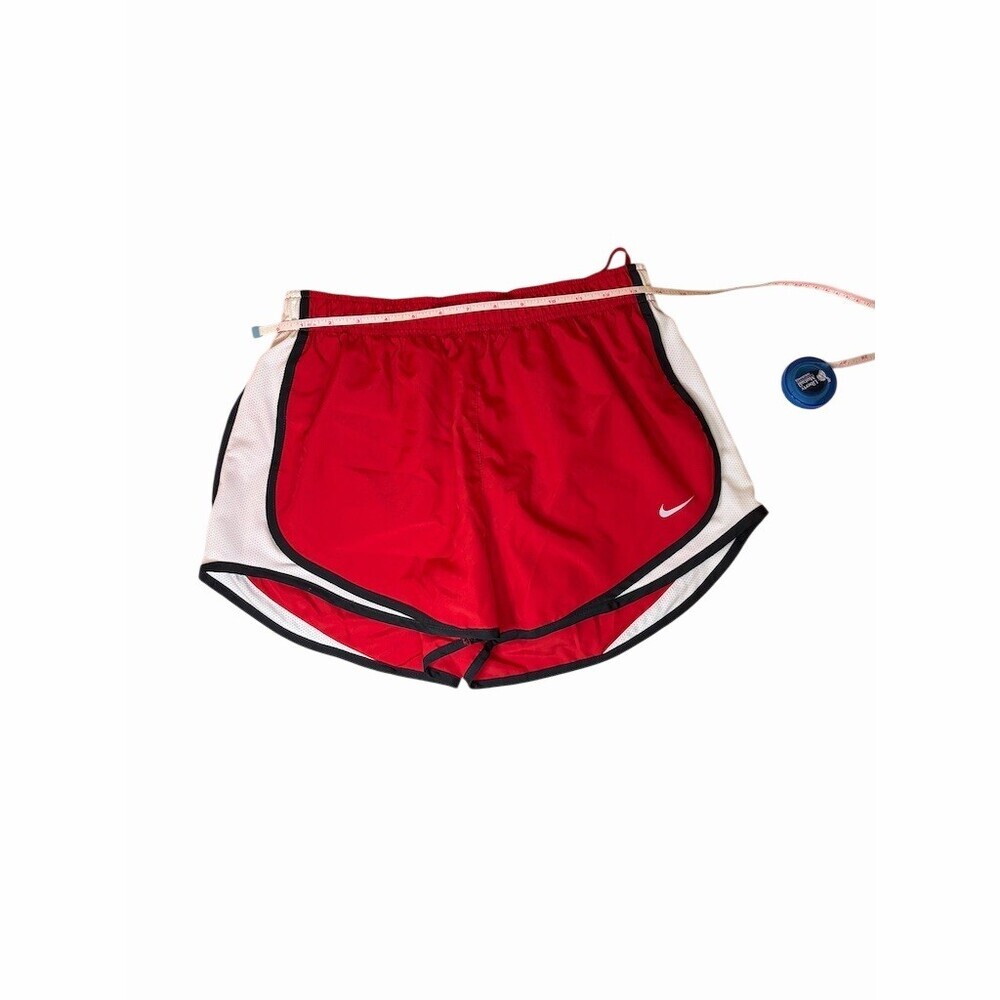 Nike Dri-FIT Tempo Womens Running Shorts Red White Black Lined Size M